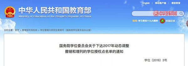 考生注意：湖南這5所高校10個(gè)學(xué)位授權(quán)點(diǎn)撤銷 3年內(nèi)停止招生@chinaadec.com